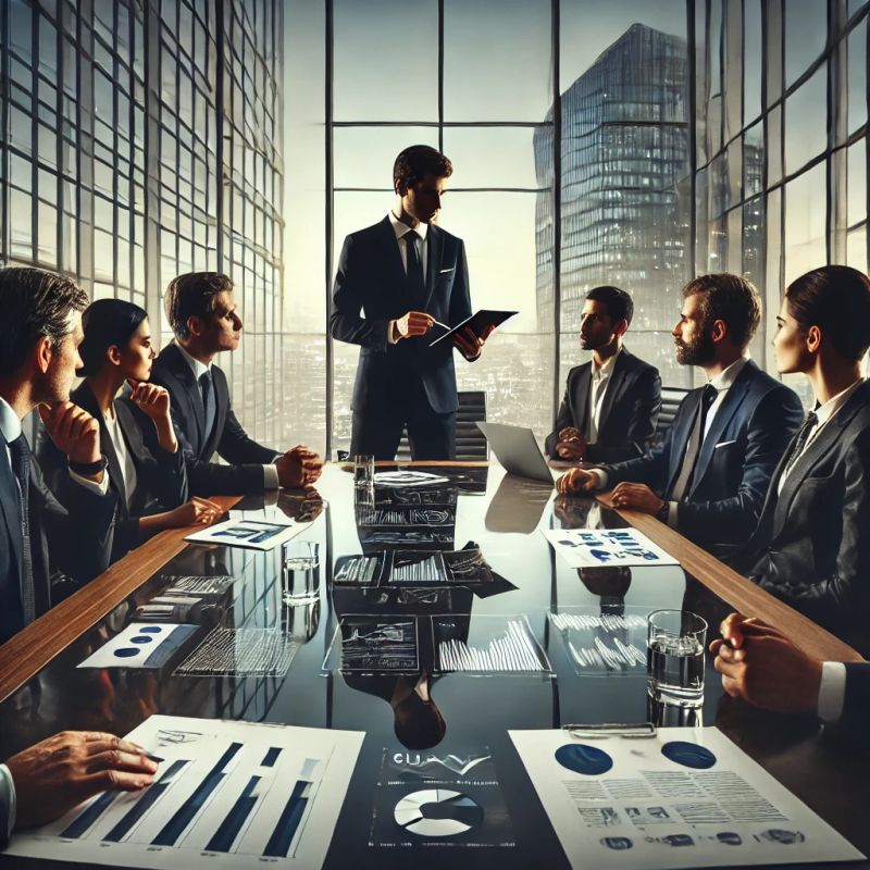 Consultants around a table, representing AI Strategy Workshops